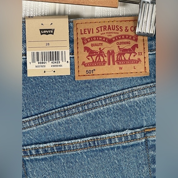 Levi's Women's 501 Original High Rise Shorts NWT Size 28 - Picture 9 of 13